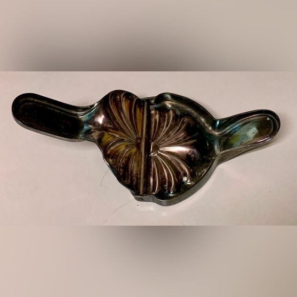 Mid Century Vintage Silver Plated Hinged Citrus Lemon Wedge Squeezer Press - Picture 7 of 12